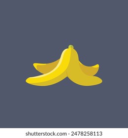 banana peel in vector design.