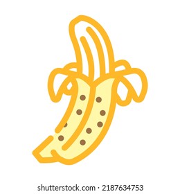 banana peeled color icon vector. banana peeled sign. isolated symbol illustration