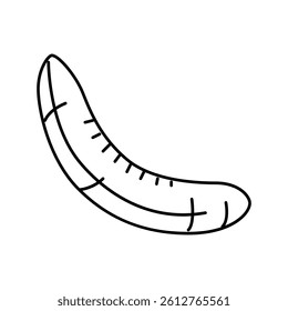 banana peeled line icon vector. banana peeled sign. isolated contour symbol black illustration