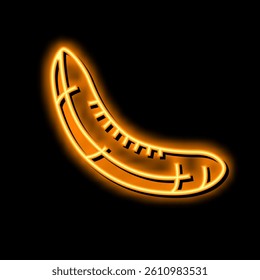 banana peeled neon light sign vector. banana peeled illustration