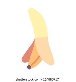 banana peeled vector illustration in gradient design