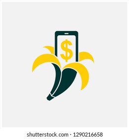 Banana and Phone Vector