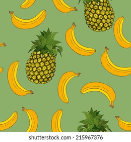 Banana and pineapple pattern