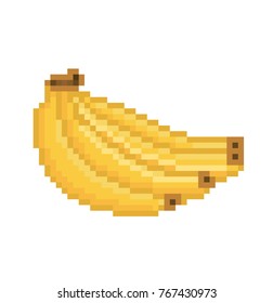 Banana pixel Icon, in the vector. EPS 8 format.