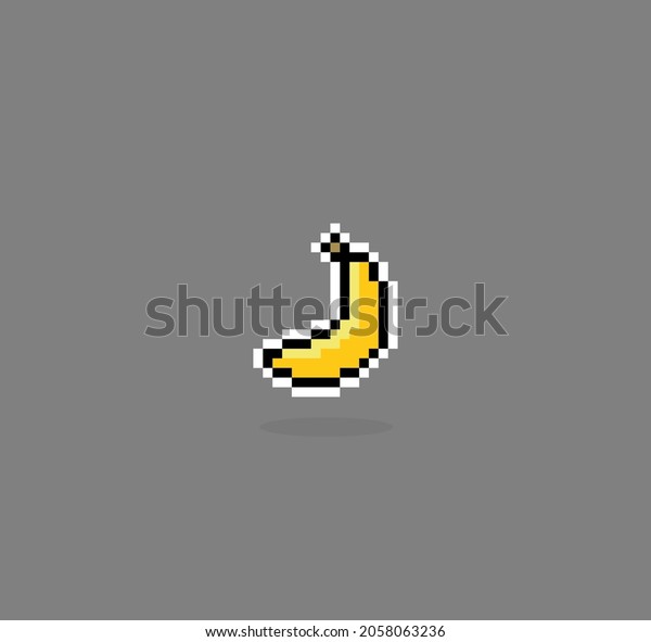 Banana Pixels Vector Illustration 8 Bit Stock Vector (Royalty Free ...