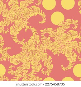 Bananenpflanze hinterlässt Vektormuster für Textil-Design, Stoffdruck, Tapete, Digitalpapier. Palmenblätterhintergrund, Dschungelwinterstil, handgezeichnete Illustration für Café, Spa-Hoteldekoration.