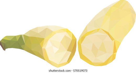Banana polygonal graphics vector illustration