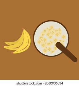 Banana pounding. Fresh banana. Beautiful heel color.
