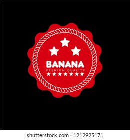 Banana premium quality badge,emblem, label, badge premium quality package label. vintage stamp. designed for banana products