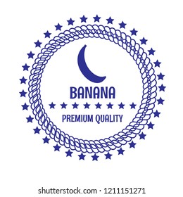 banana premium quality emblem, label, badge, logo, icon. premium quality package label. vintage stamp. designed for butcher shop