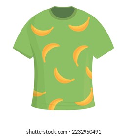 Banana print tshirt icon cartoon vector. Casual design. Back men