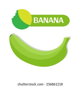 Banana, raw banana,fruit vector