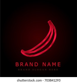 Banana red chromium metallic logo