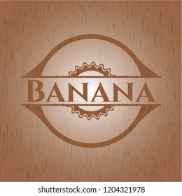 Banana retro wooden emblem