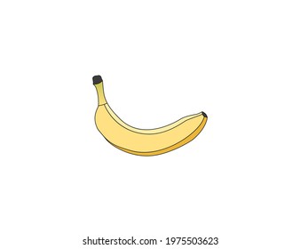Banana, ruit flat icon. Vector illustration. Flat design.
