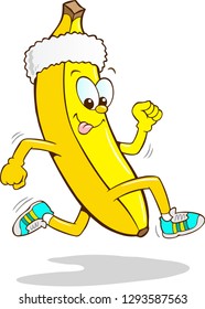 Banana Running cartoon
