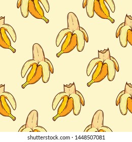 Banana seamless pattern. Seamless pattern of banana.