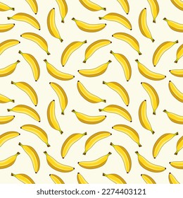 banana seamless pattern for background, cloth motif, gift wrapping. fruit shop wall decoration