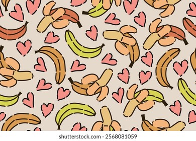 banana seamless pattern for background,cover,wallpaper,wrapper,etc