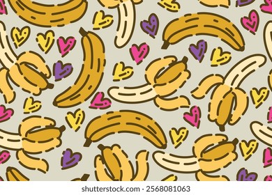 banana seamless pattern for background,cover,wallpaper,wrapper,etc