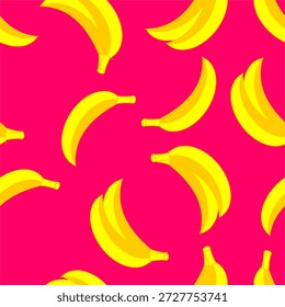 Patrón sin fisuras de plátano. Patrón sin fisuras de plátanos. Diseño de Vector de patrón de plátano. Fondo de patrón de plátano.