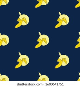 Banana seamless pattern design. Can use for print, template, fabric, presentation, textile, banner, poster, wallpaper
