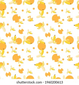 Banana seamless pattern flat icon illustration vector graphic