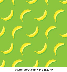 Banana seamless pattern in flat style. Summer tropical fruit for your Projects summary. Vector illustration on a theme of summer, a healthy diet.