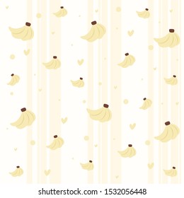 Banana seamless pattern. Fun vector illustration!