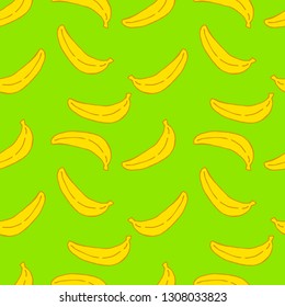 banana seamless pattern illustration vector