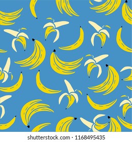 Banana seamless pattern illustrations