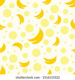Banana Seamless Pattern Template, Yellow