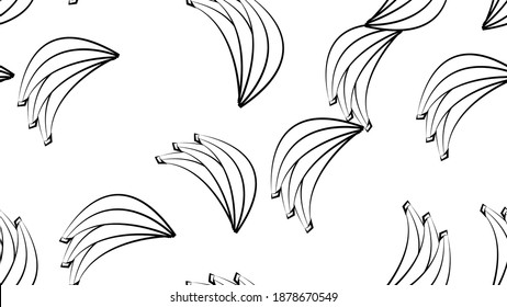 Banana seamless pattern vector. Bunch of Ripe bananas on a white background. For food design, restaurant, wrapping, health care products. Can be used as background, label, decoration