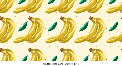 Banana seamless pattern vector design