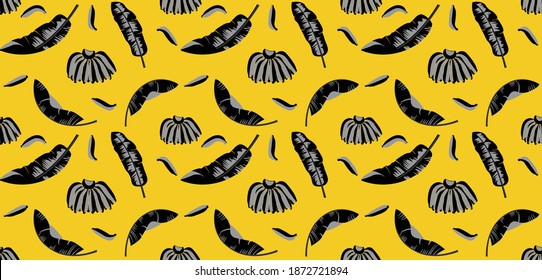 Bananennahtloses Muster. Vektorgrafik