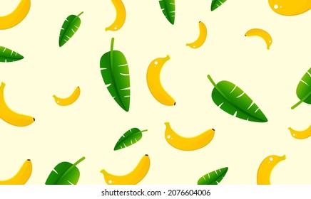 Banana seamless pattern. Vector illustration
