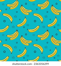 banana seamless pattern. vector illustration