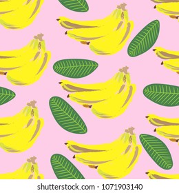 banana seamless pattern. vector trendy banana print. 