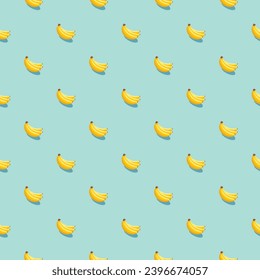 Banana seamless pattern. Vegan organic eco fruit background. vector illustration.