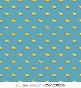 Banana seamless pattern. Vegan organic eco fruit background. vector illustration.