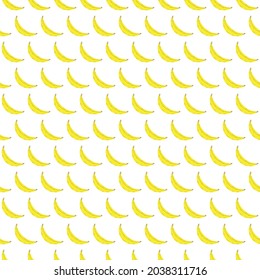 Banana Seamless Pattern with white Background. Vector Illustration Design