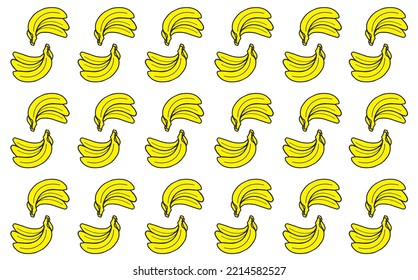 banana seamless pattern with white background