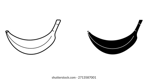 Banana set icon. vector illustration on white background