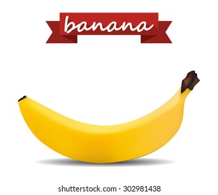 Banana with shadow