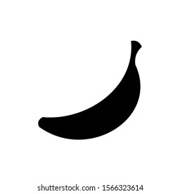 Banana. Silhouette icon. Vector illustration isolated on white background