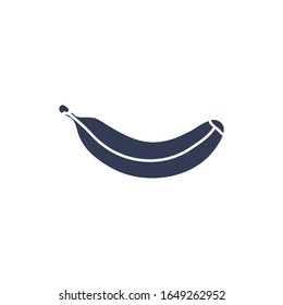 banana silhouette style icon design, Fruit healthy organic food sweet and nature theme Vector illustration