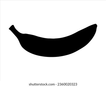 Banana silhouette vector art white background