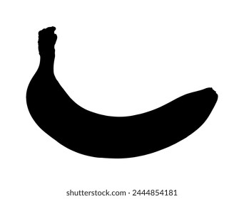 Banana silhouette vector art white background