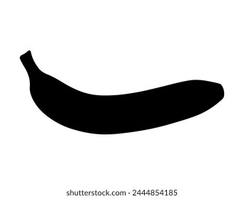 Banane Silhouette Vektorgrafik weiß Hintergrund