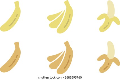 banana simple icono conjunto vector plano